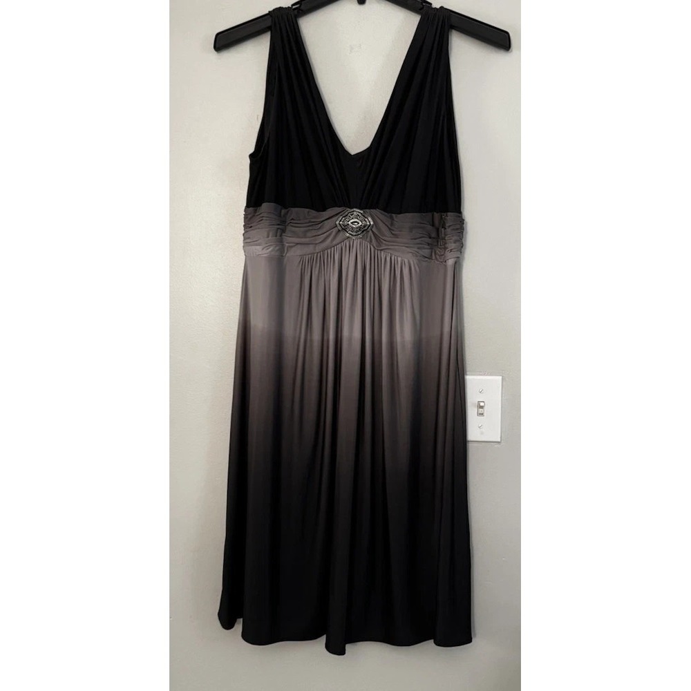 Babydoll Sz 16 Empire Waist Coquette Dress Black Fairy Ombré Scarlet Nite